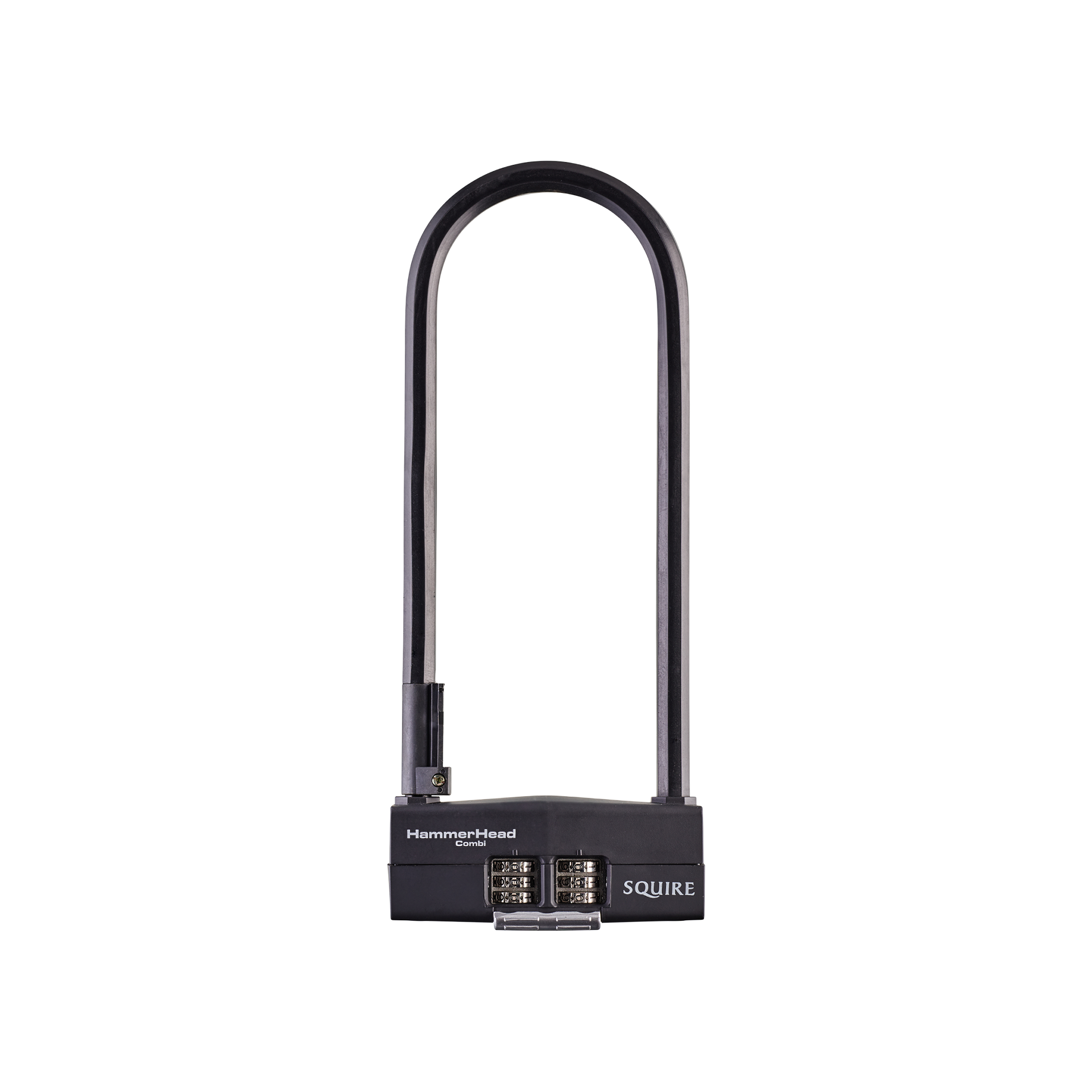 highly secure bicycle lock with bracket especially suitable for commuters padlock cyclists and in town use SQUIRE HAMMERHEAD ™ COMBI 290